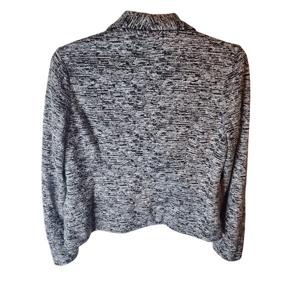 Calvin Klein Black/White Knit Open Style Blazer Jacket, XL - Picture 3 of 6